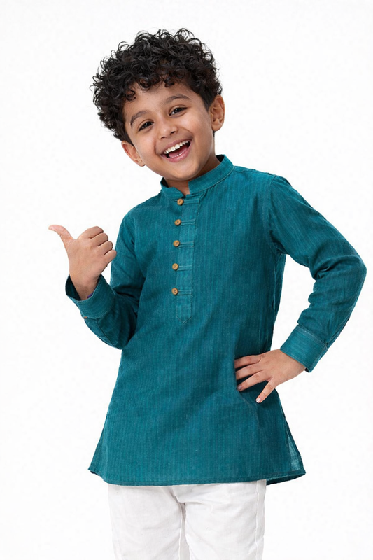 Modern Boys Breeze Cotton Kurta (Teal)
