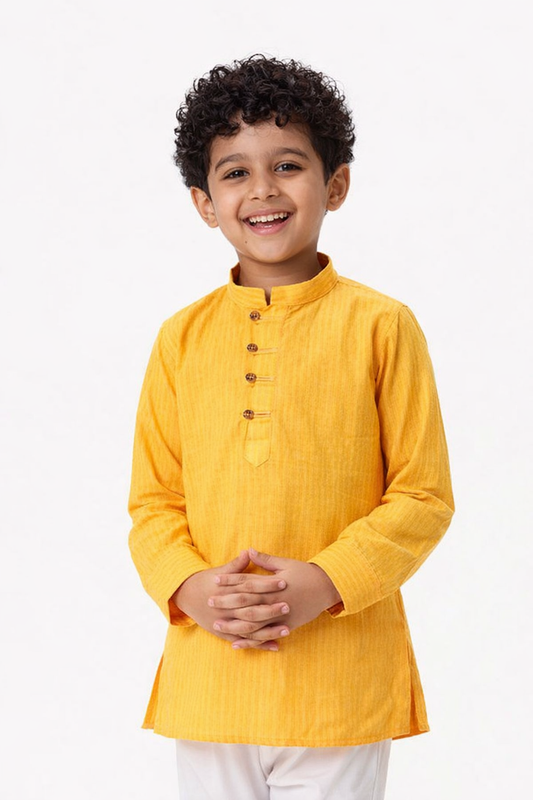 Modern Boys Breeze Cotton Kurta (Yellow)